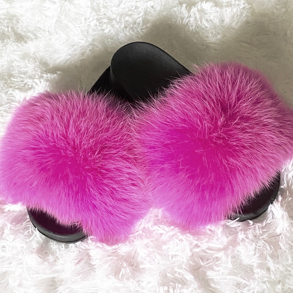 Pink Fur Slides